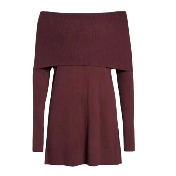 Caslon Burgundy 3-In-1 Convertible Cowl Neck Side Slit Tunic NWT - Picture 11 of 11